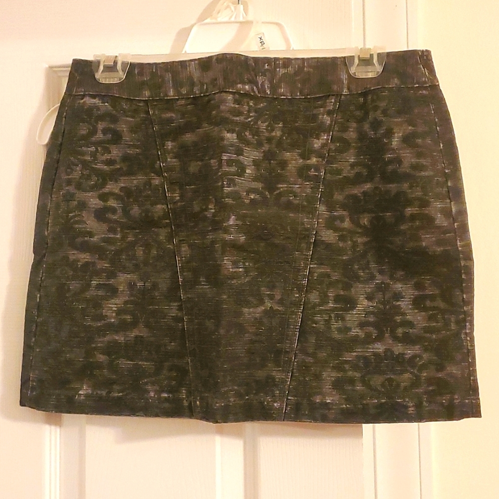 Express black/charcoal damask mini skirt - size 2